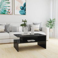 Detailed information about the product Coffee Table High Gloss Grey 90x60x42.5 Cm Engineered Wood.