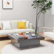 Detailed information about the product Coffee Table High Gloss Grey 90x90x28 cm Engineered Wood
