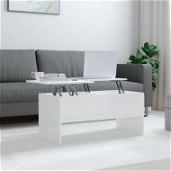 Detailed information about the product Coffee Table High Gloss White 102x50.5x46.5 Cm Engineered Wood.