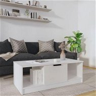 Detailed information about the product Coffee Table High Gloss White 102x50x36 Cm Engineered Wood