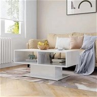 Detailed information about the product Coffee Table High Gloss White 103.5x50x44.5 cm Engineered Wood