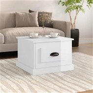 Detailed information about the product Coffee Table High Gloss White 50x50x35 cm Engineered Wood