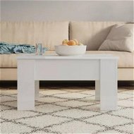 Detailed information about the product Coffee Table High Gloss White 79x49x41 cm Engineered Wood