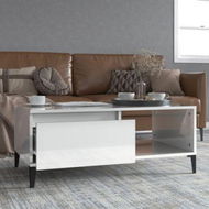 Detailed information about the product Coffee Table High Gloss White 90x50x36.5 Cm Engineered Wood.