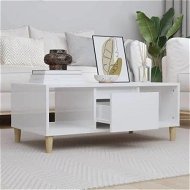 Detailed information about the product Coffee Table High Gloss White 90x50x36.5 cm Engineered Wood