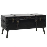 Detailed information about the product Coffee Table MDF and Steel 102x51x48 cm