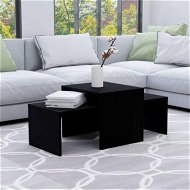 Detailed information about the product Coffee Table Set Black 100x48x40 cm Chipboard