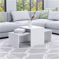 Detailed information about the product Coffee Table Set White 100x48x40 cm Chipboard