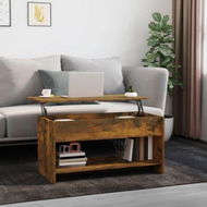 Detailed information about the product Coffee Table Smoked Oak 102x50x52.5 Cm Engineered Wood.