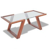 Detailed information about the product Coffee Table Solid Acacia Wood Brown 100x50x40 cm