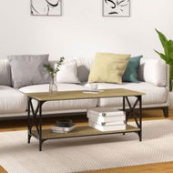 Detailed information about the product Coffee Table Sonoma Oak 100x45x45 Cm Engineered Wood And Iron