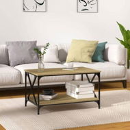 Detailed information about the product Coffee Table Sonoma Oak 80x50x45 Cm Engineered Wood And Iron