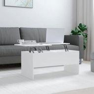 Detailed information about the product Coffee Table White 102x50.5x46.5 Cm Engineered Wood.