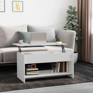 Detailed information about the product Coffee Table White 102x50x52.5 Cm Engineered Wood.