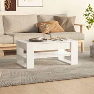 Detailed information about the product Coffee Table White 102x55x45 Cm Engineered Wood