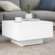 Detailed information about the product Coffee Table White 55x55x31 cm Engineered Wood