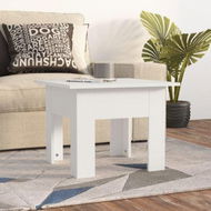 Detailed information about the product Coffee Table White 55x55x42 Cm Engineered Wood