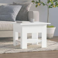 Detailed information about the product Coffee Table White 55x55x42 Cm Engineered Wood