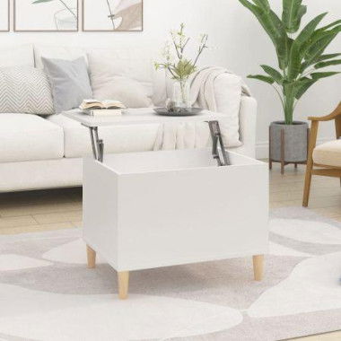 Coffee Table White 60x44.5x45 Cm Engineered Wood.