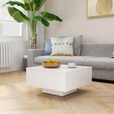 Coffee Table White 60x60x31.5 cm Engineered Wood