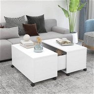Detailed information about the product Coffee Table White 75x75x38 Cm Engineered Wood