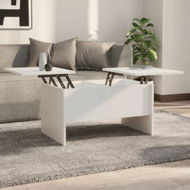 Detailed information about the product Coffee Table White 80x50x42.5 Cm Engineered Wood.