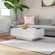 Detailed information about the product Coffee Table White 90x60x31 Cm Engineered Wood