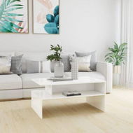 Detailed information about the product Coffee Table White 90x60x42.5 Cm Engineered Wood.