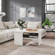 Detailed information about the product Coffee Table White 90x60x46.5 Cm Engineered Wood.