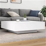 Detailed information about the product Coffee Table with LED Lights White 100x100x31 cm