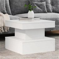 Detailed information about the product Coffee Table with LED Lights White 50x50x40 cm