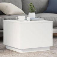 Detailed information about the product Coffee Table with LED Lights White 50x50x40 cm