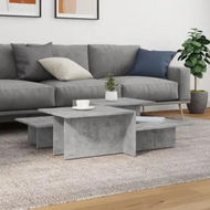 Detailed information about the product Coffee Tables 2 pcs Concrete Grey Engineered Wood