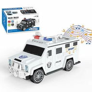 Detailed information about the product Coin Bank Car Shape Money Bank Truck Money Saving Box Multifunctional Cash Electronic Piggy Bank with Music for Boys Ages 3+(White)