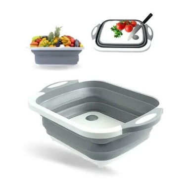 Collapsible Chopping Basin and Cutting Board: Space-Saving Solution for Camping, Picnics, and Outdoor Activities