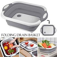 Detailed information about the product Collapsible Cutting Board Chopping Basin Kitchen Foldable Camping Dishes Sink Space Saving Storage Basket For BBQ Picnic Camping Outdoor