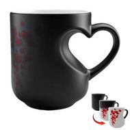 Detailed information about the product Color Changing Magic Ceramic Mug Funny Color Changing Coffee Cup with Handle That Reveals Surprise Design When Filled with Hot Beverage Romantic Gift (1pc)