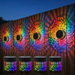 Color Changing Solar Mandala Projection Wall Light Decorative Solar Mandala Lights Outdoor Waterproof Metal Fence Lights 4pcs. Available at Crazy Sales for $29.99