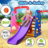 Detailed information about the product Colorful 3 In 1 Slide And Swing Play Set