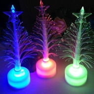 Detailed information about the product Colorful LED Fiber Optic Nightlight Decoration Light Lamp Mini Christmas Tree