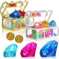 Detailed information about the product Colourful Diving Gems Pool Toys Swimming Pirate Treasure Boxes Diamonds Birthday Party Wedding Decoration 24Pcs