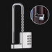 Combination Padlock 4 Digit Security Lock Retractable Stainless Steel Long Shackle for Gym School Outdoor. Available at Crazy Sales for $19.99