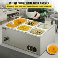 Detailed information about the product Commercial Food Warmer Bain Marie 5-Pan Buffet Food Warmer Stainless Steel