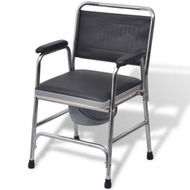 Detailed information about the product Commode Chair Steel Black