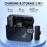 Detailed information about the product Compact 2-in-1 Lavalier Microphone with Charging Case, Noise-Canceling Mic for iPhone and iPad