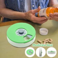 Detailed information about the product Compartment Rotating Weekly Pill Organizer with Push-Button Mechanism,Fish Oil Supplements,Vitamins For Travel,Daily Use