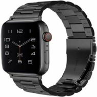 Detailed information about the product Compatible For Apple Watch Band Metal Replacement Strap Compatible With Apple Watch Series 6/5/4/3/2/1 Smartwatch And Apple Watch SE (L SIZE 42mm/44mm) In Black.