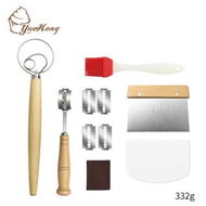 Detailed information about the product Complete Bread Making Kit Includes Danish dough whisk, bread lame, bench scraper, dough hook, and blades for effortlessly Bread backing