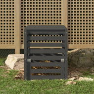 Detailed information about the product Composter Gray 63.5x63.5x77.5 Cm Solid Wood Pine