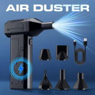 Detailed information about the product Compressed Air Duster Super Power Turbo Fan Electric Mini Blower 130000RPM 3 Speed LED Fast Charging Cleaning Kit PC Computer Outdoor Home Car